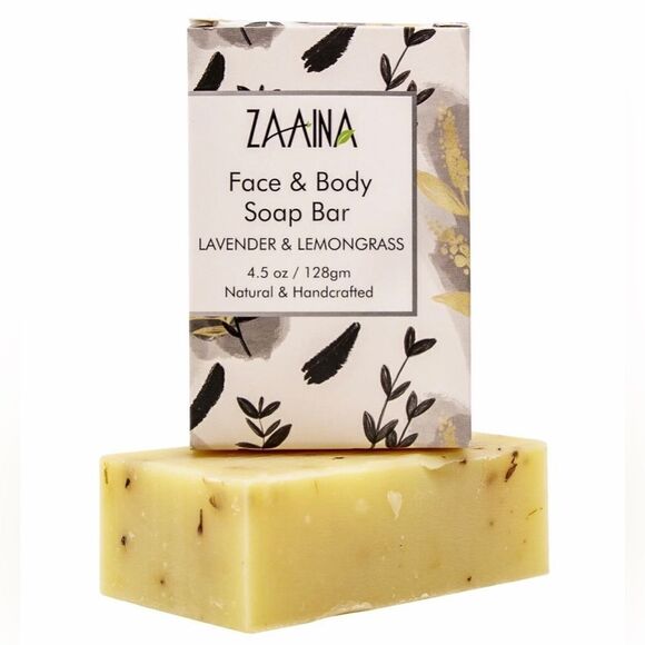 NEW … ZAAINA Natural & Handcrafted Face & Body Soap Bar - Picture 1 of 4